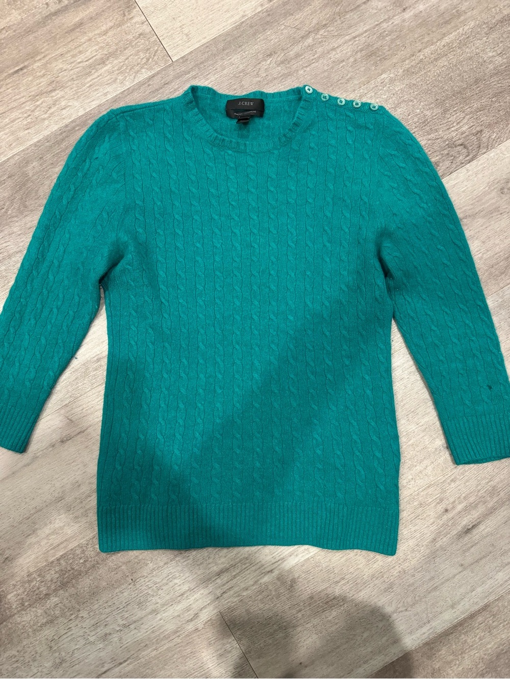 J.Crew Italian Cashmere Cable Knit Sweater - Small